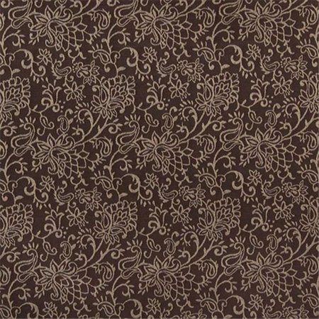 DESIGNER FABRICS Designer Fabrics B603 54 in. Wide Brown; Contemporary Floral Jacquard Woven Upholstery Fabric B603